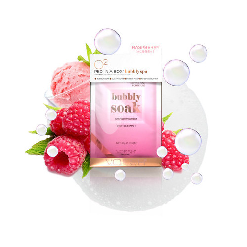 VOESH Pedi In A Box 4in1 Bubbly Spa Raspberry Sorbet Set