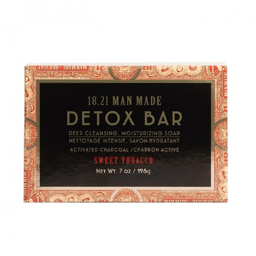 18.21 Man Made Detox Bar Deep Cleansing Soap Sweet Tobacco 198g