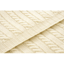Nord Snow Classic Style Merino Wool Blanket Ecru white
