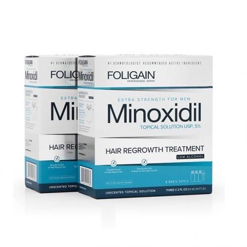 Foligain Low Alcohol Minoxidil 5% Hair Regrowth Treatment For Men 3 Months
