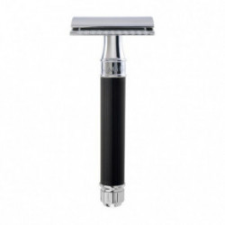 Edwin Jagger Rubber Coated DE Safety Razor Black