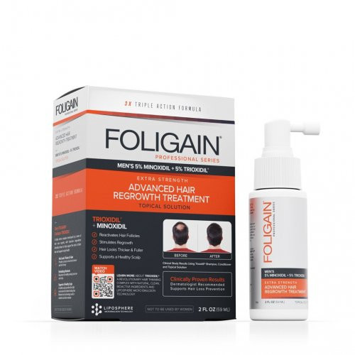 Foligain Advanced Hair Regrowth For Men Minoxidil 5% + Trioxidil 5% 1 Month