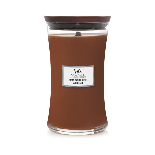 WoodWick Stone Washed Suede Candle Heartwick