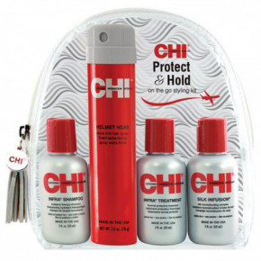 CHI Summer Travel Kit + Shampoo + Heat Protection + Iron Guard + Silk Infusion Gift set