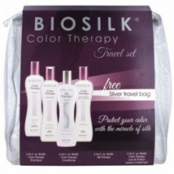 Biosilk Color Hair Therapy Travel Kit + Shampoo + Conditioner + Silk Therapy + Color Lock