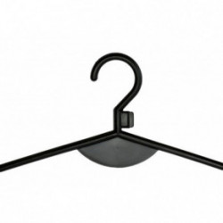 HomelyWorld W008 Thin Plastic Hangers for Clothes Black