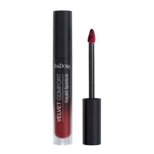 Photos - Lipstick & Lip Gloss IsaDora Velvet Comfort Liquid Lipstick 64 Cranberry Love 