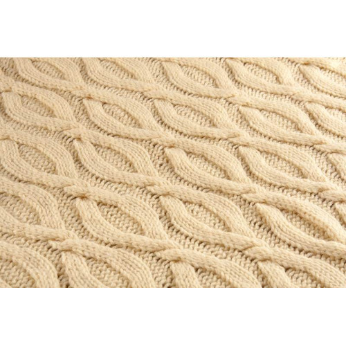 Nord Snow Honeycomb Style Merino Wool Blanket Yellow