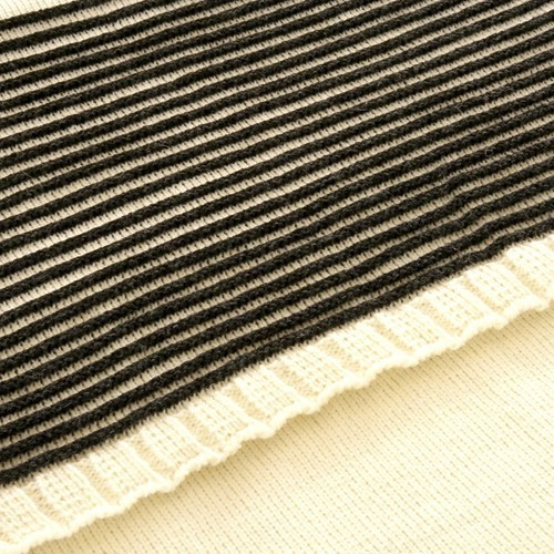 Nord Snow Merino Wool Blanket Striped style Light