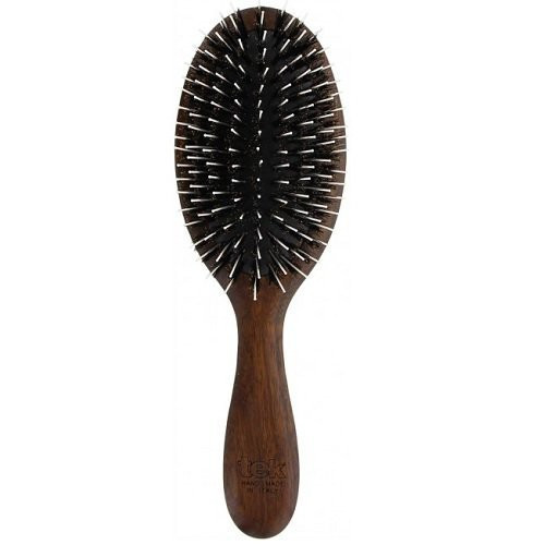 TEK Padouk Wood Oval Hairbrush MP Dark