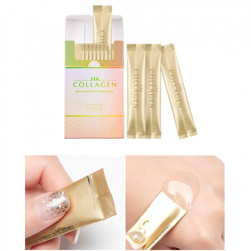 Missha 24k Collagen Gold Overnight Firming Mask 20x4ml