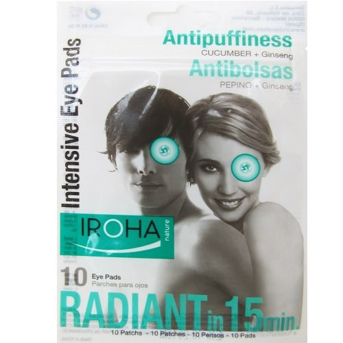 IROHA Antipuffiness Cucumber + Ginseng Intensive Eye Pads 10pcs
