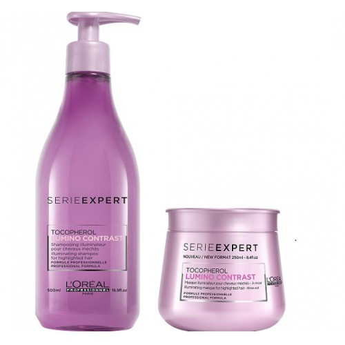 L'Oréal Professionnel Set: Lumino Contrast Hair Shampoo And Mask 500ml+250ml