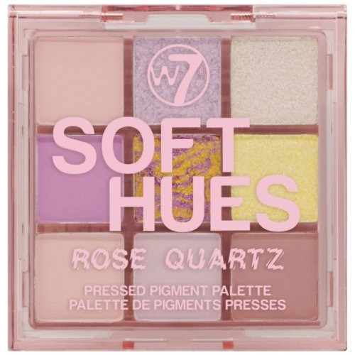 W7 Cosmetics Soft Hues Pressed Pigment Palette Rose Quartz