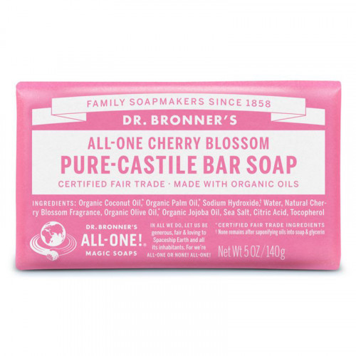 Dr. Bronner's Cherry Blossom Pure Castile Organic Bar Soap 140g