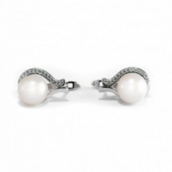 Nilly Silver Earrings With Pearls (Ag925) KS677114