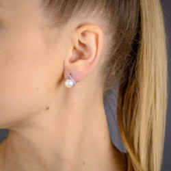Nilly Silver Earrings With Pearls (Ag925) KS677114