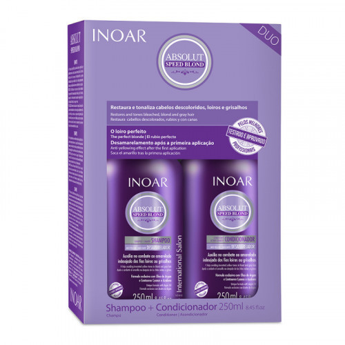 Inoar Speed Blond Duo Kit priemonių rinkinys šviesiems plaukams 