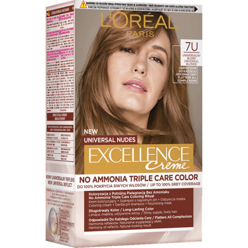 L'Oréal Paris Excellence Creme Universal Nudes Permanent Hair Dye 7U Universal Blonde