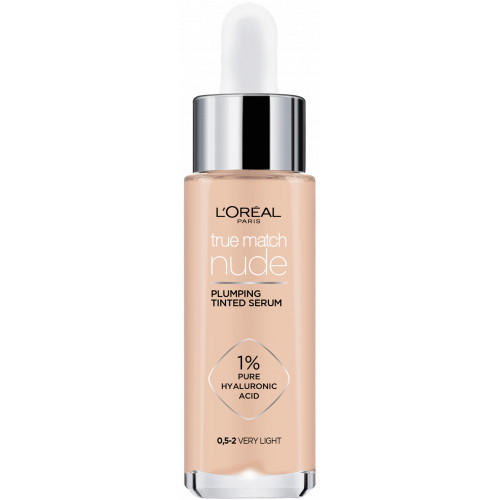 Photos - Face Powder / Blush LOreal L'Oréal Paris True Match Nude Hyaluronic Tinted Serum 0.5-2 Very Light 