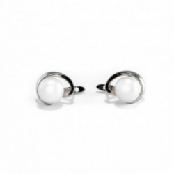 Nilly Silver Earrings With Pearls (Ag925) KS525142