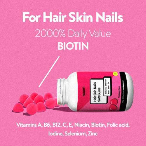 Nuum Cosmetics Hair Skin Nails Soft Gums Food Supplement 210g