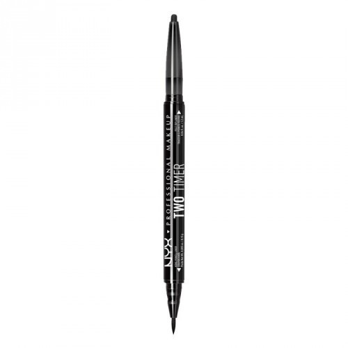 Photos - Eye / Eyebrow Pencil NYX Professional Makeup Two Timer Dual Ended Eyeliner Jet black 