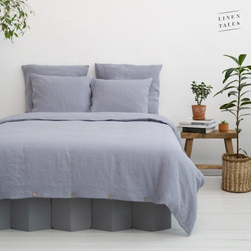 Linen Tales Dapple Grey Hemp Duvet Cover Set 200x200 50x70*2