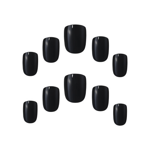 Elegant Touch Black Colour Nails- Square Gift set