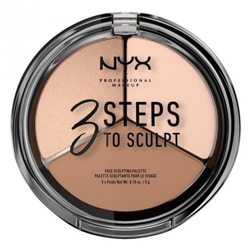 Photos - Face Powder / Blush NYX Professional Makeup 3 Steps to Sculpt Face Sculpting Palette Fair 