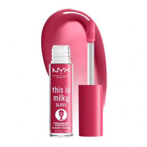 Photos - Lipstick & Lip Gloss NYX Professional Makeup This Is Milky Gloss Vegan Lip Gloss Strawberry Hor 