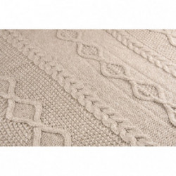 Nord Snow Merino Wool Blanket Diamond Aran Style Ecru White