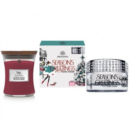 KlipShop Hand Cream and Candle Set Elderberry Bourbon