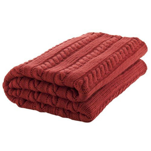 Nord Snow Classic Style Merino Wool Blanket - Red