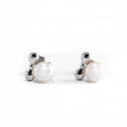Nilly Silver Earrings With Pearls (Ag925) KS727953