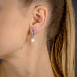 Nilly Silver Earrings With Pearls (Ag925) KS955282