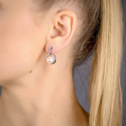 Nilly Silver Earrings With Pearls (Ag925) KS677555