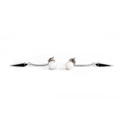 Nilly Silver Earrings With Pearls (Ag925) KS787164