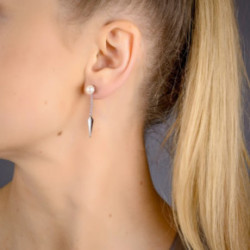 Nilly Silver Earrings With Pearls (Ag925) KS787164