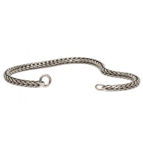 Trollbeads Round Garnet Sterling Silver Bracelet with Soft Wind of Change Lock 17cm