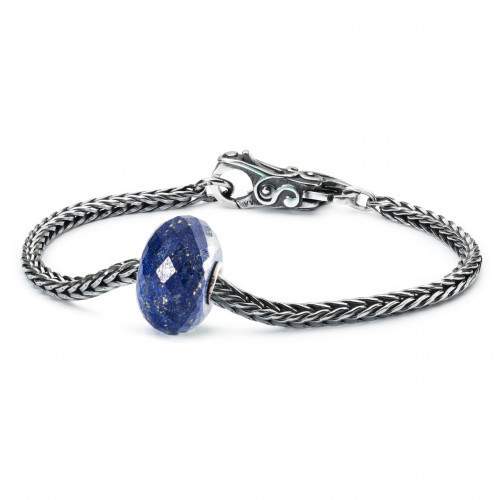 Trollbeads Lapis Lazuli Sterling Silver Bracelet with Soft Wind of Change Lock 17cm