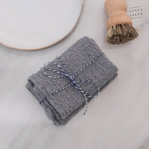 Linen Tales Linen Dishcloth Set of 2 Cafe Creme