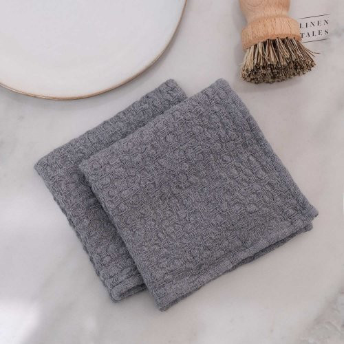 Linen Tales Linen Dishcloth Set of 2 Cafe Creme