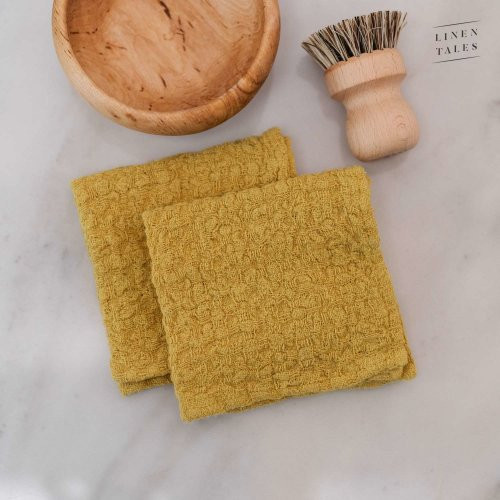 Linen Tales Linen Dishcloth Set of 2 Cafe Creme