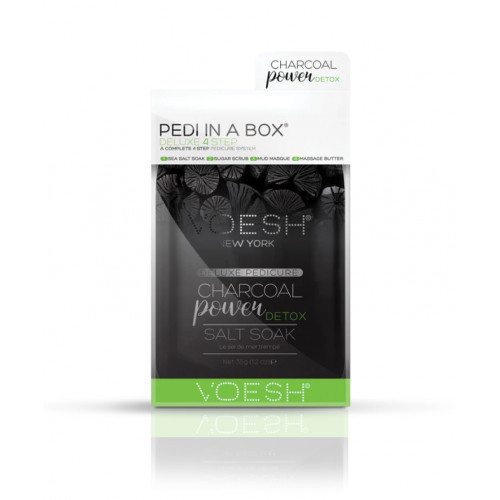 VOESH Pedi In A Box Deluxe 4in1 Charcoal Power Detox Gift set