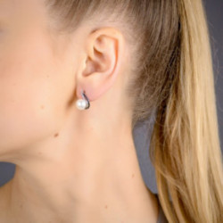 Nilly Silver Earrings With Pearls (Ag925) KS174919