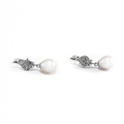 Nilly Silver Earrings With Pearls (Ag925) KS20993