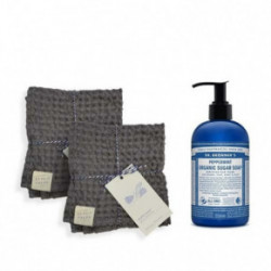 KlipShop Linen Tales Towels and Soap Gift Set Lavender 