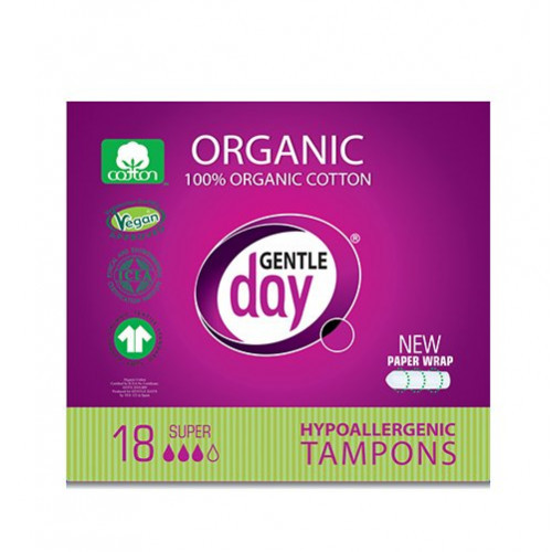 Gentle Day Super Organic Cotton Tampons 18 pcs
