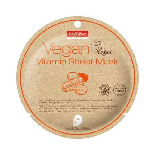Purederm Vegan Vitamin Sheet Mask 23g